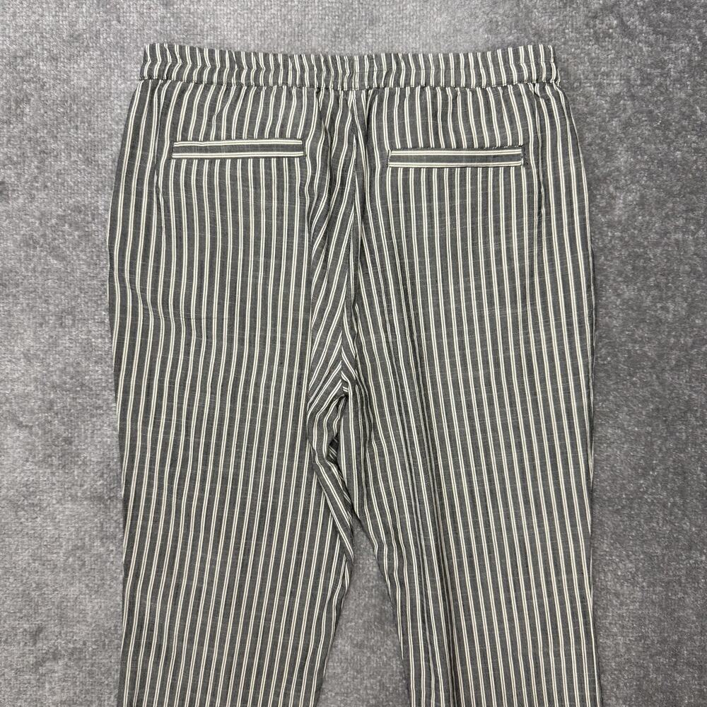 Marine Layer Pants Women Medium Black White Stripe Tencel Pull On Relaxed Casual - Picture 11 of 12
